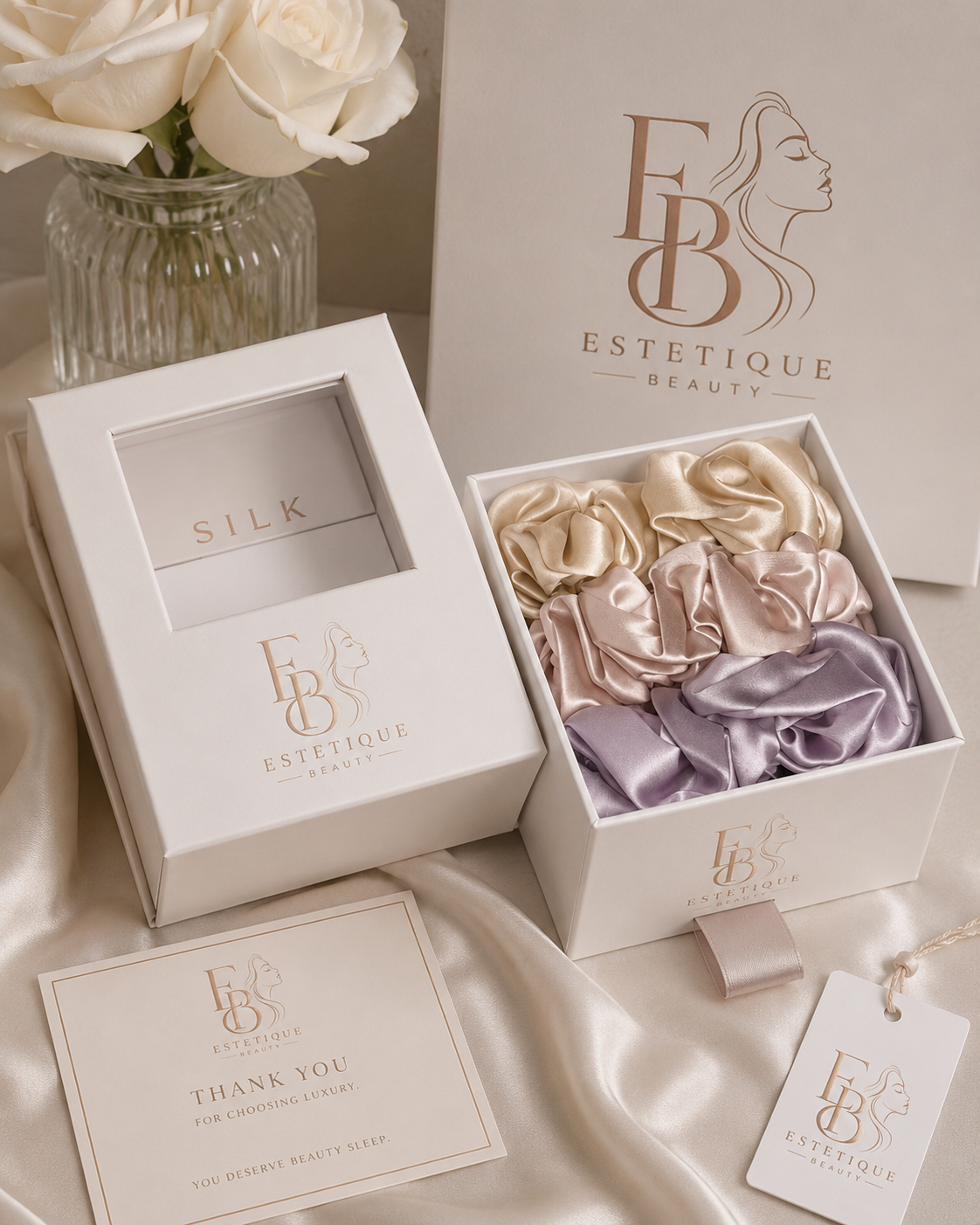 Luxury Silk Scrunchie Set