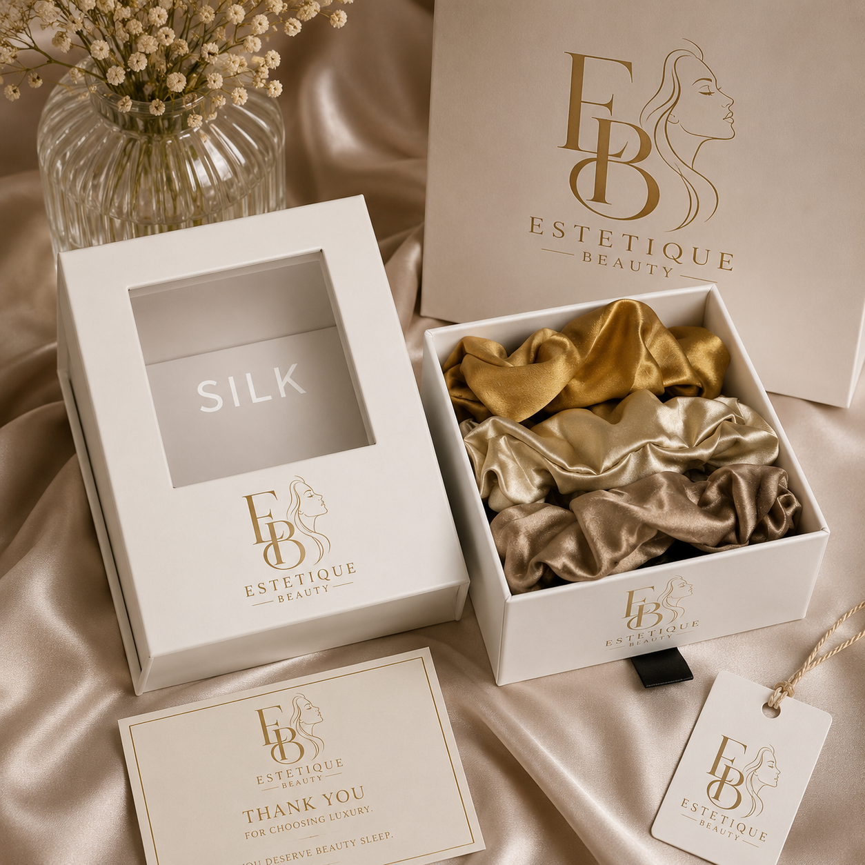 Luxury Silk Scrunchie Set