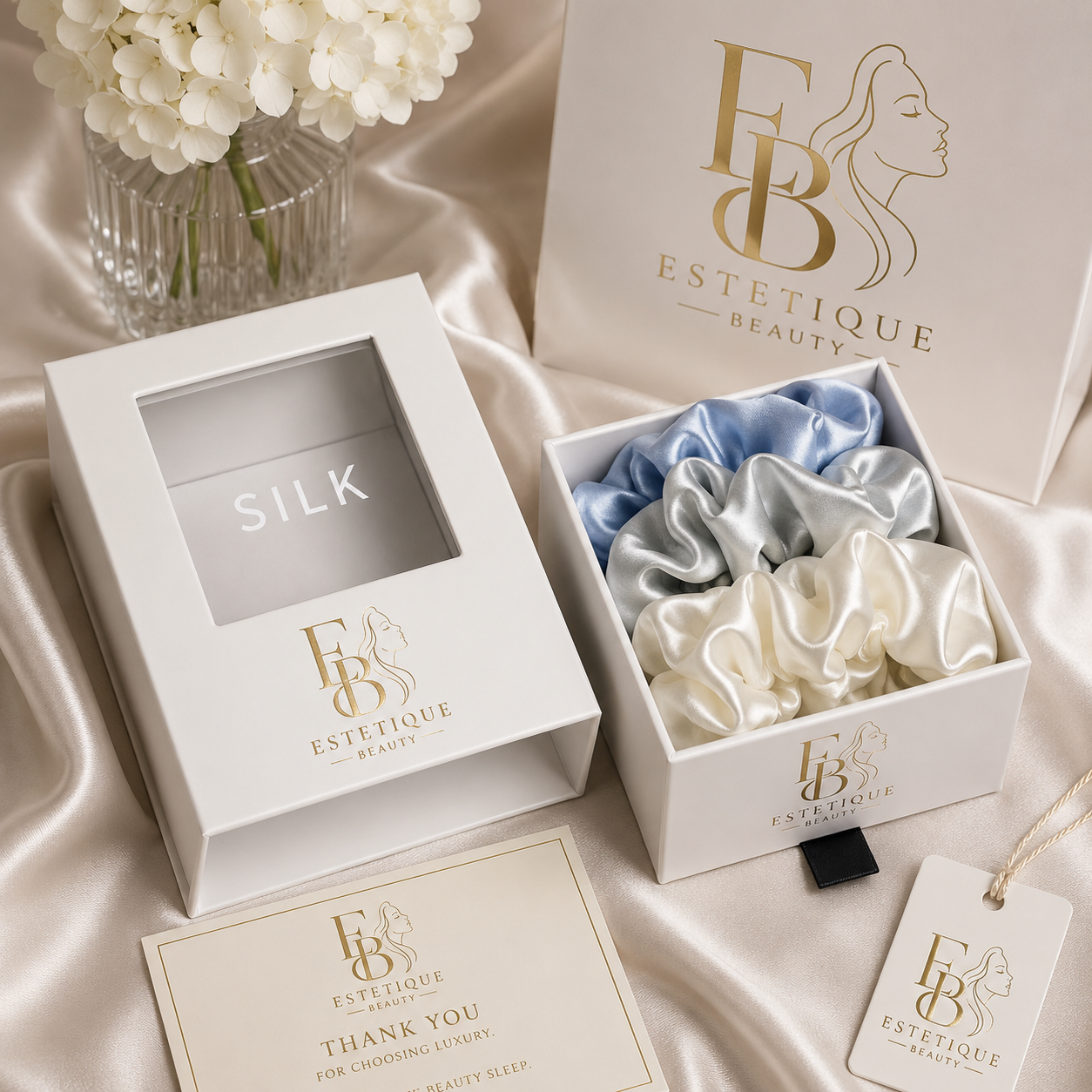 Luxury Silk Scrunchie Set